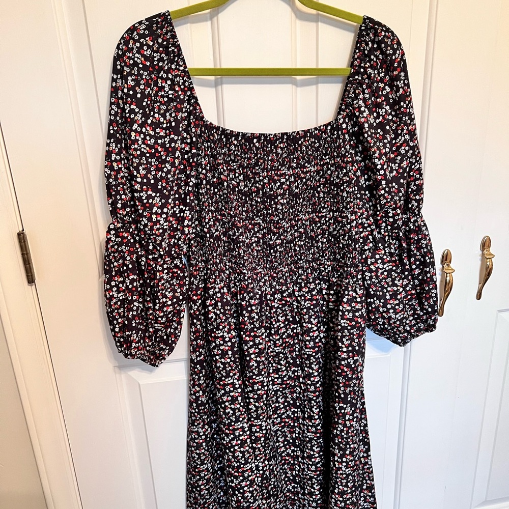 Floral Black Dress